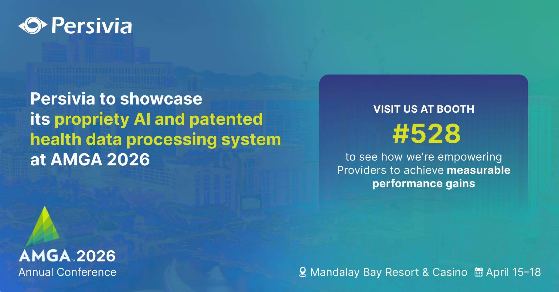 Persivia Showcases Its Patented Intelligence Platform at AMGA 2026 | Empowering Providers to Achieve Measurable Performance Gains